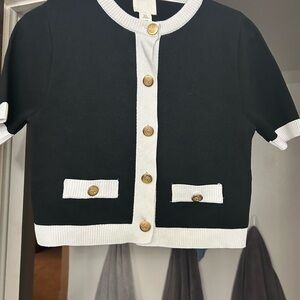 H&M Black and White Kids Button-Up Shirt